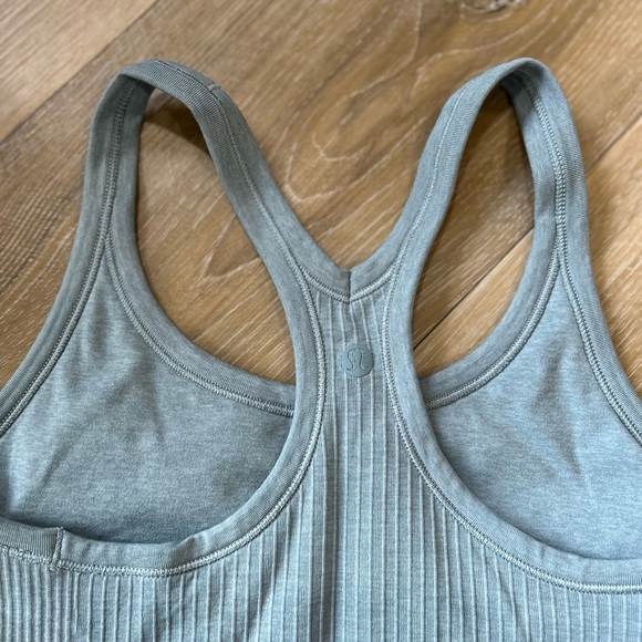Lululemon Ebb To Street II Racerback Ribbed Tank Top in Blue Cast - Picture 7 of 8